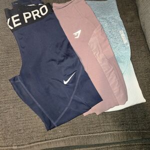 Bundle Of 3 Nike 2 Gym Shark Leggings